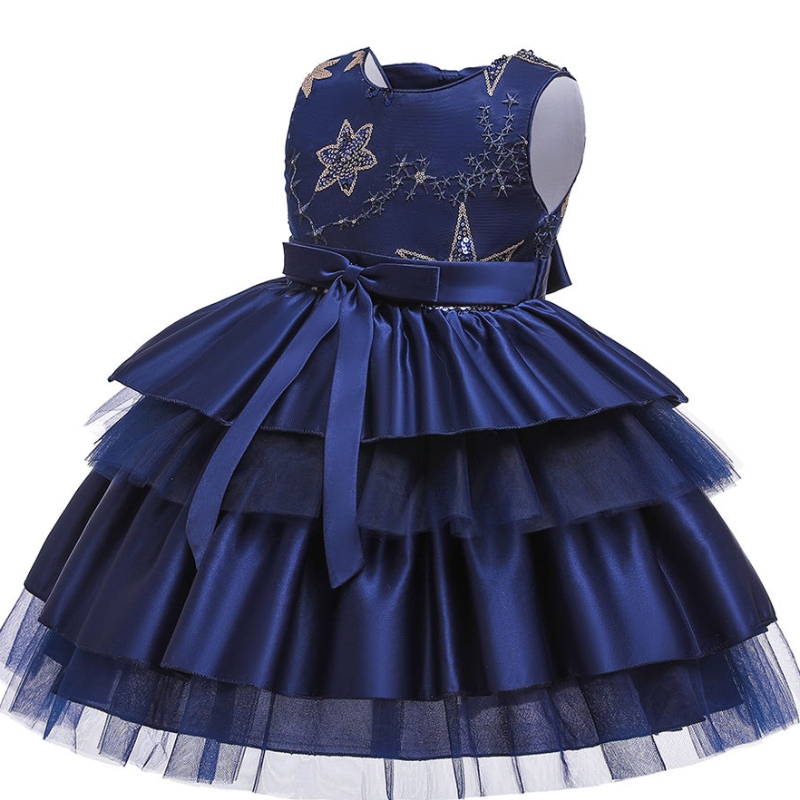 Baige Luxury Princess Sans manches robe Kids Ball Ball Ball Fancy Birthday Party Prom Prom Costume