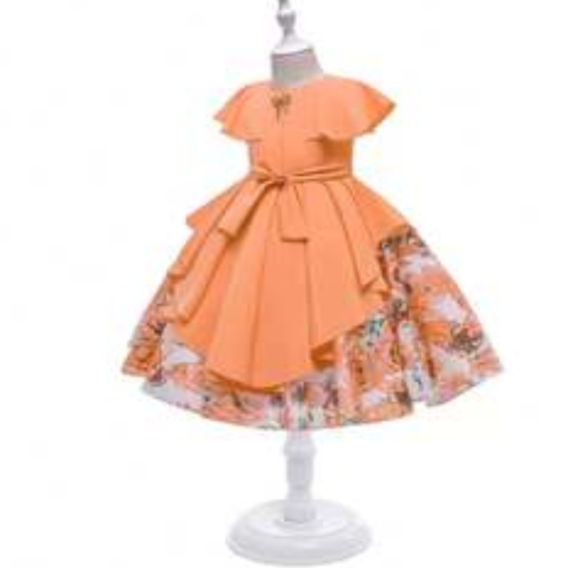 Baby baby perle satin robe fille enfants conception de robes de robe