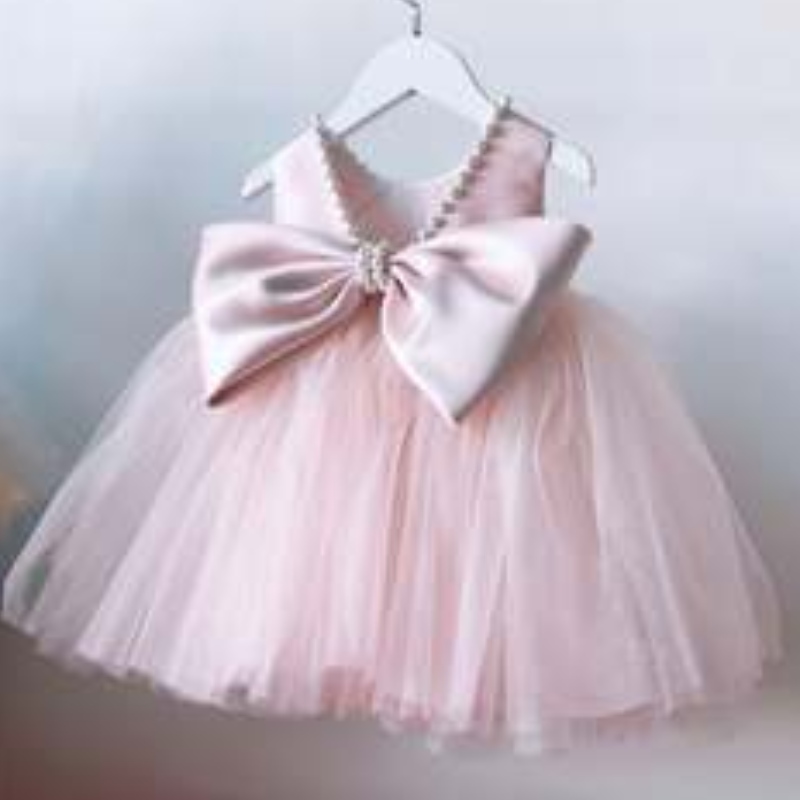 Baige OEM Green Flower Girl Wedding Piano Anniversaire d'un an Robe petite fille Catwalk Show Children Princess DZ007