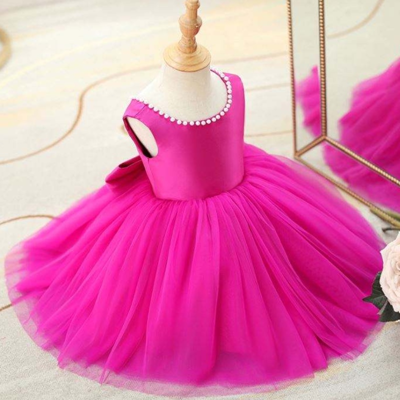 Baige OEM Green Flower Girl Wedding Piano Anniversaire d'un an Robe petite fille Catwalk Show Children Princess DZ007