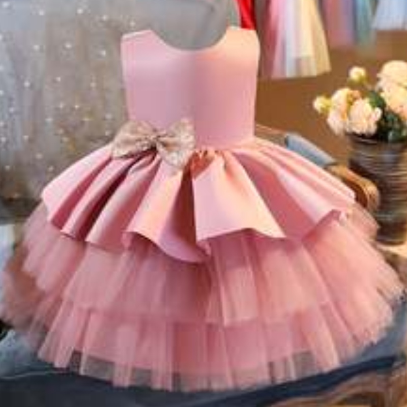 Baige Dernière robe de fête de vêtements pour enfants à chaud pour les bébés filles l1966xz