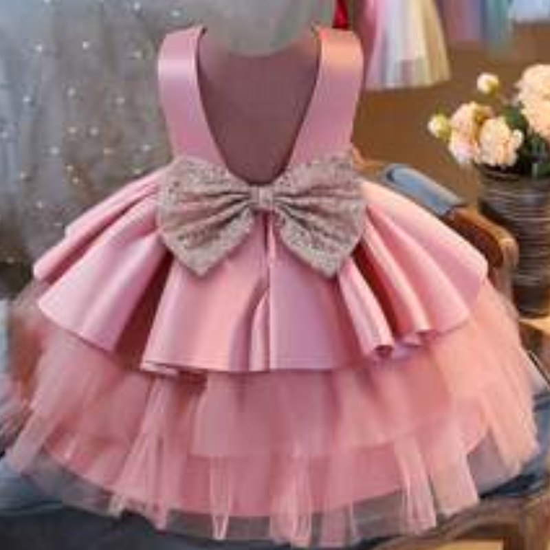 Baige Dernière robe de fête de vêtements pour enfants à chaud pour les bébés filles l1966xz