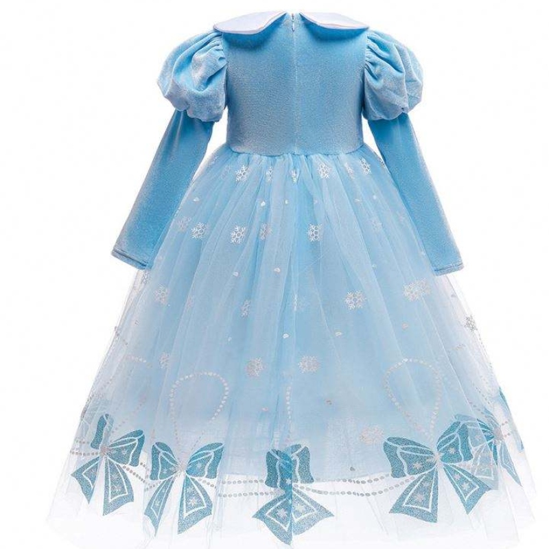 BX1763 Nouveau automne à manches longues Anna Elsa princesse robe halloween cosplay costume kids girl girl robe