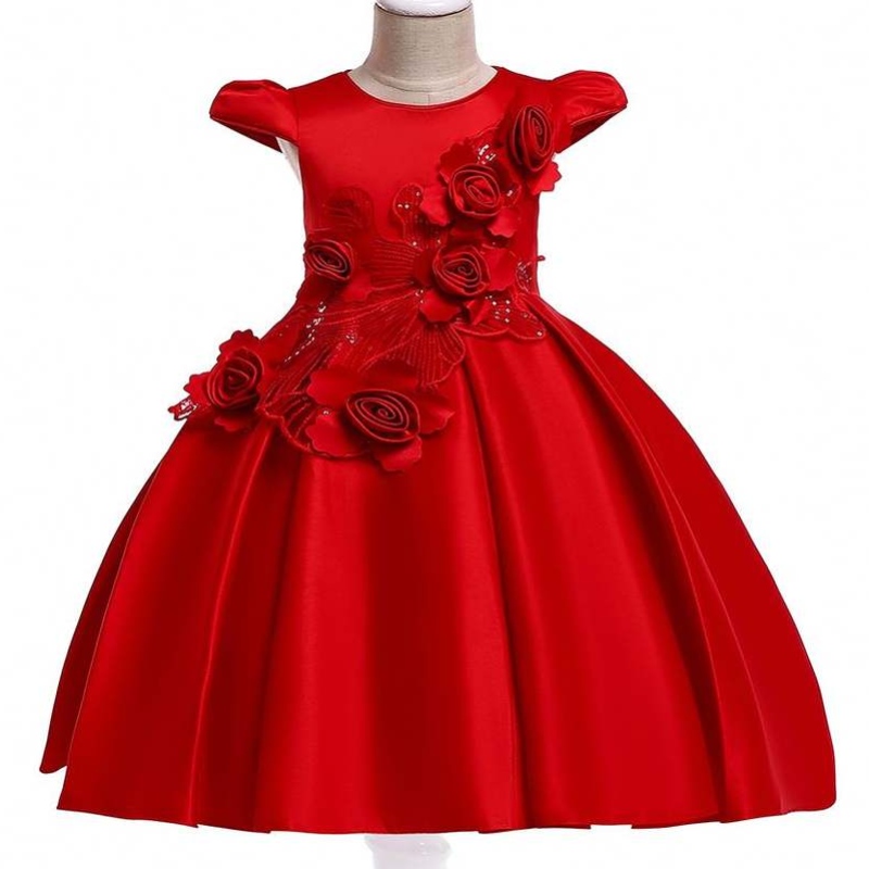 Baige New Fashion Flower Girl Robe Fête d'anniversaire Mariage princesse pour tout-petit Bébé filles vêtements enfants pour enfants robes de fille l5070