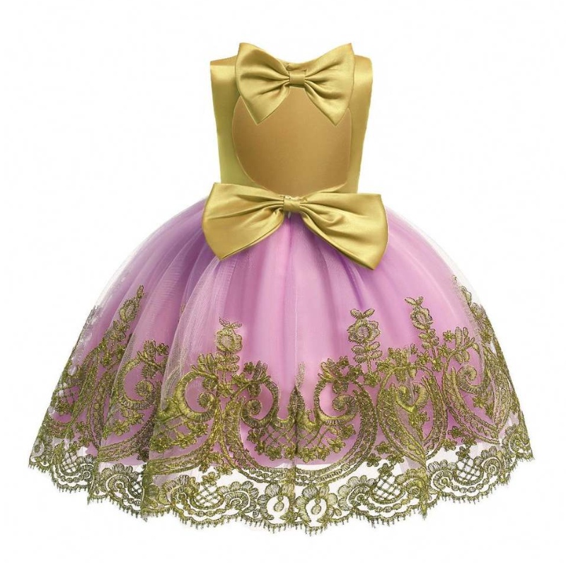 2021 Baige Kids Garment Christmas Rougenouveau-né bébé fille Birthday Party Robes B-8086