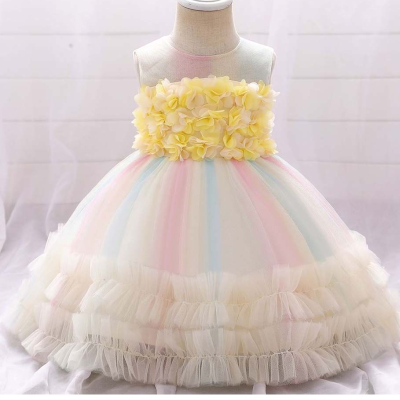 Baige Kids Cotton Robe Flower Girls Robes Girl Vobe Party Robe 0-5 ans