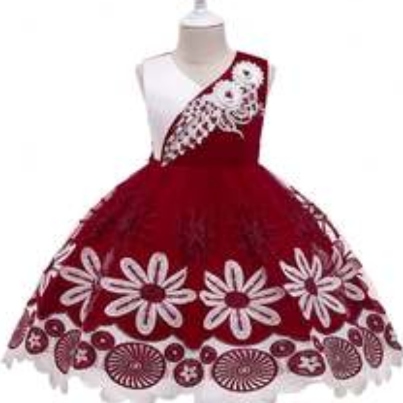 Baige Belle robe bébé bowknot paillette pour une robe de fête moelleuse d'anniversaire robe fille robe pour bébé