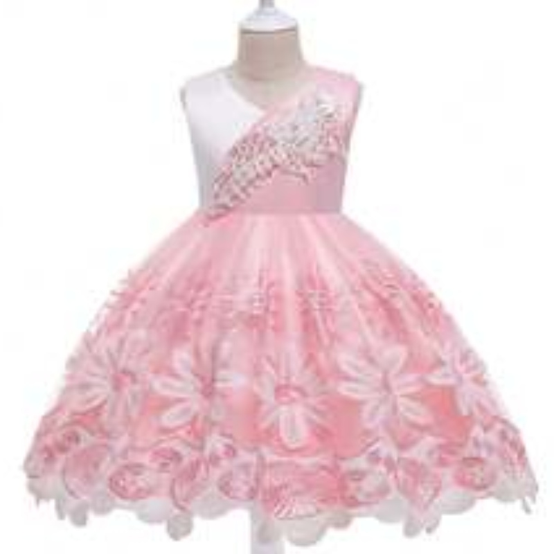 Baige Belle robe bébé bowknot paillette pour une robe de fête moelleuse d'anniversaire robe fille robe pour bébé