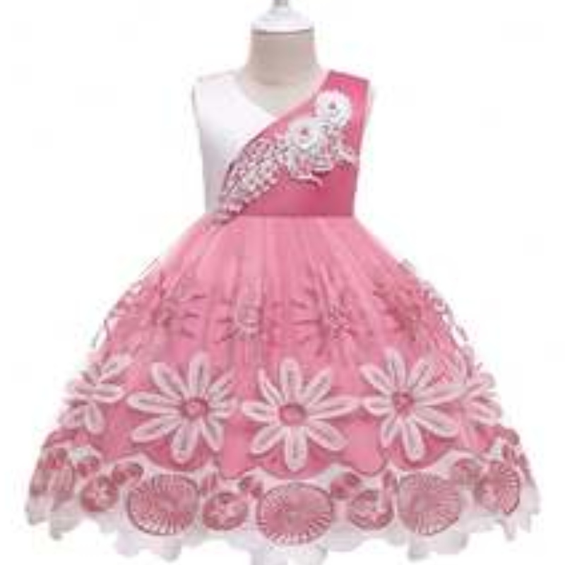 Baige Belle robe bébé bowknot paillette pour une robe de fête moelleuse d'anniversaire robe fille robe pour bébé