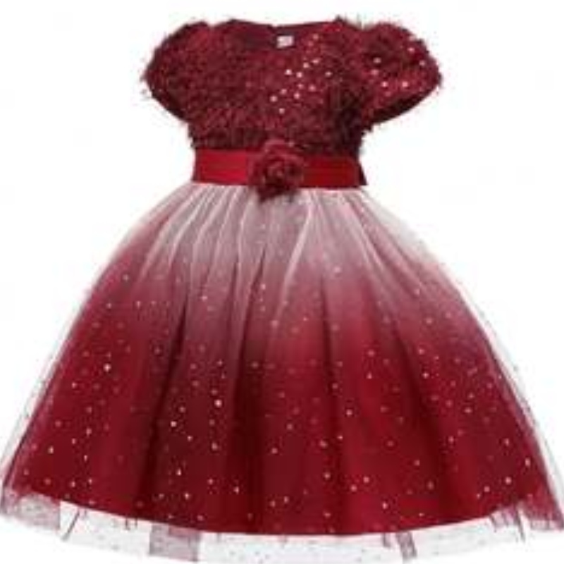 Baige Kids New Style Formal Ruffles Lace Wedding Party Evening Princess Flower Baby Girl Robe L5161