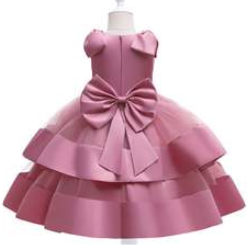Baige New Collection Vêtements Girls Party Robes Elegant 3 Years Kids Ball Robes