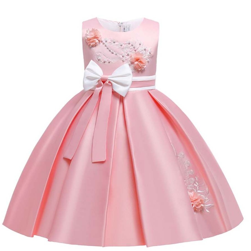 Baige Kids Girl Robe Cotton Robe de mariéenuptiale Robes d'anniversaire pour filles