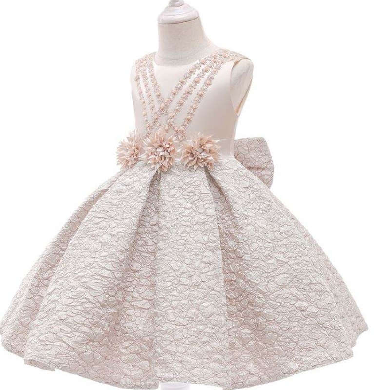 Nouvelle arrivée robe maxi à volants en satin et tulle bébé fille fille pour fille fleur&anniversaire