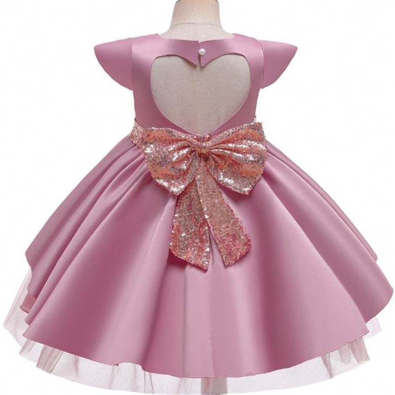 Baige Factory Wholesale White Baptême Girls Les enfants portent une robe d'anniversaire