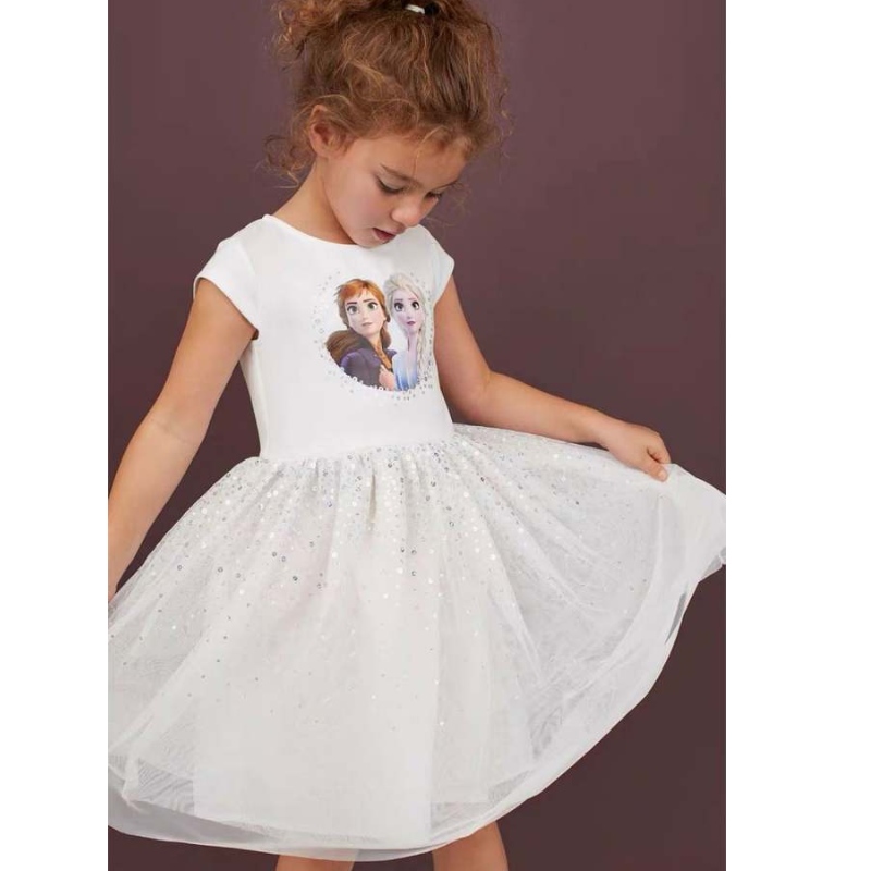 2020 Prix pas cher Été pour bébé bébé robe de coton à paillettes Princesse Elsa BX1703
