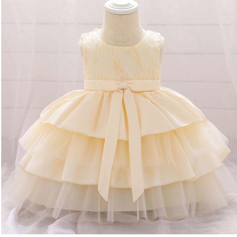 Baige Flower Girl de haute qualité robe pour enfants robe fille fille costume d'enfants conception de robes l1912xz