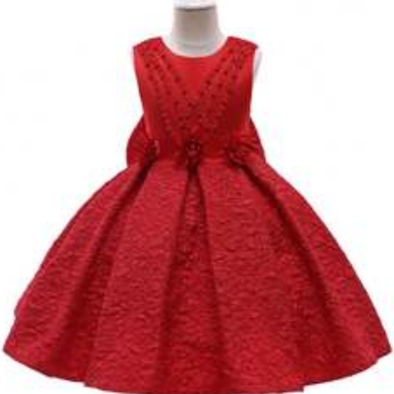 Baige New Satin Flower Girl Princess Dress Kids Baby Party Wedding Bridesmaid Ball Ball L5252