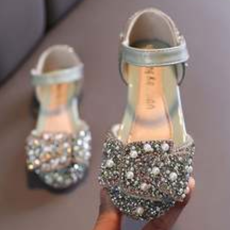 2021 New Fashion Diamond Enfants \\ S Sandals Chaussures paillettes bébé fille décontractée Pu Kids Chaussures