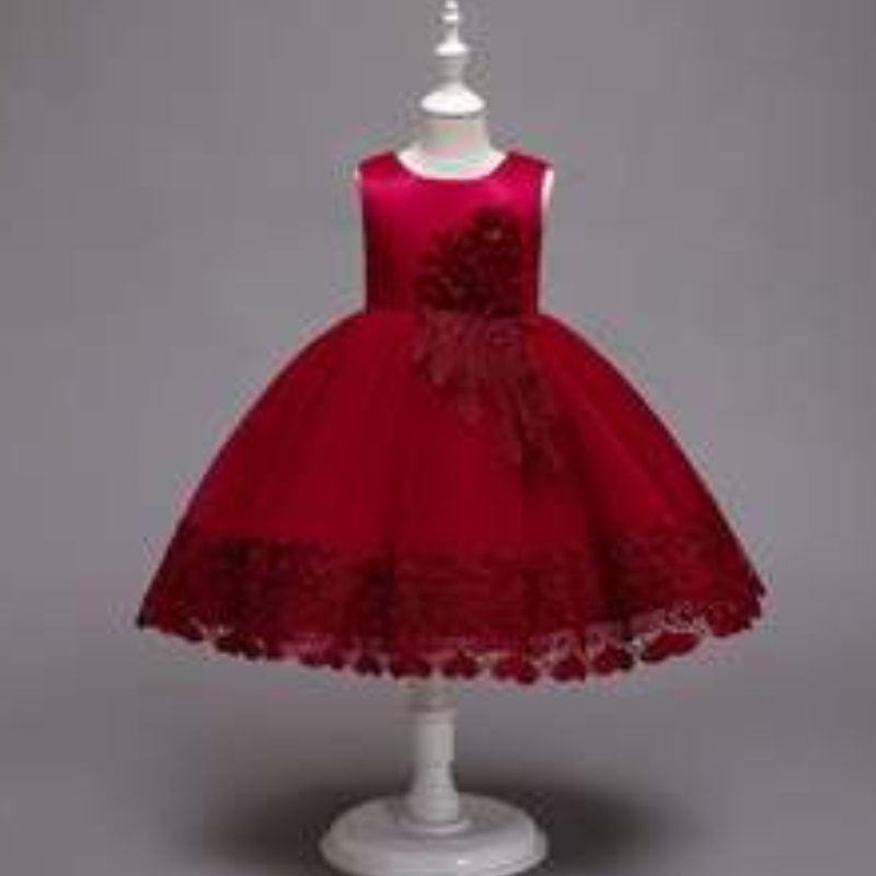 Baige New Fashion Christmas Kids Party Robe de 3 à12 ans