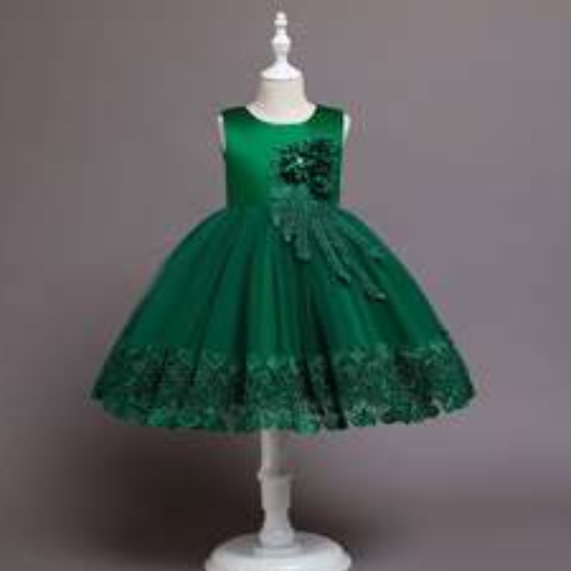 Baige New Fashion Christmas Kids Party Robe de 3 à12 ans