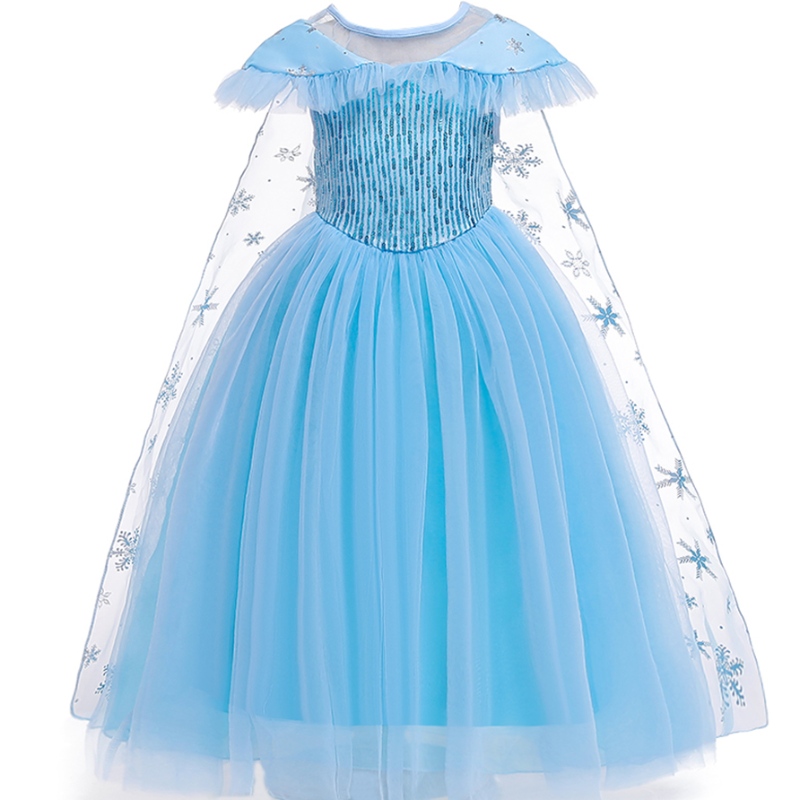 Baige Nouveau produit Costume princesse Kids Masquerade Elsa Anna Fashion Girl Costume Party Robe Girls