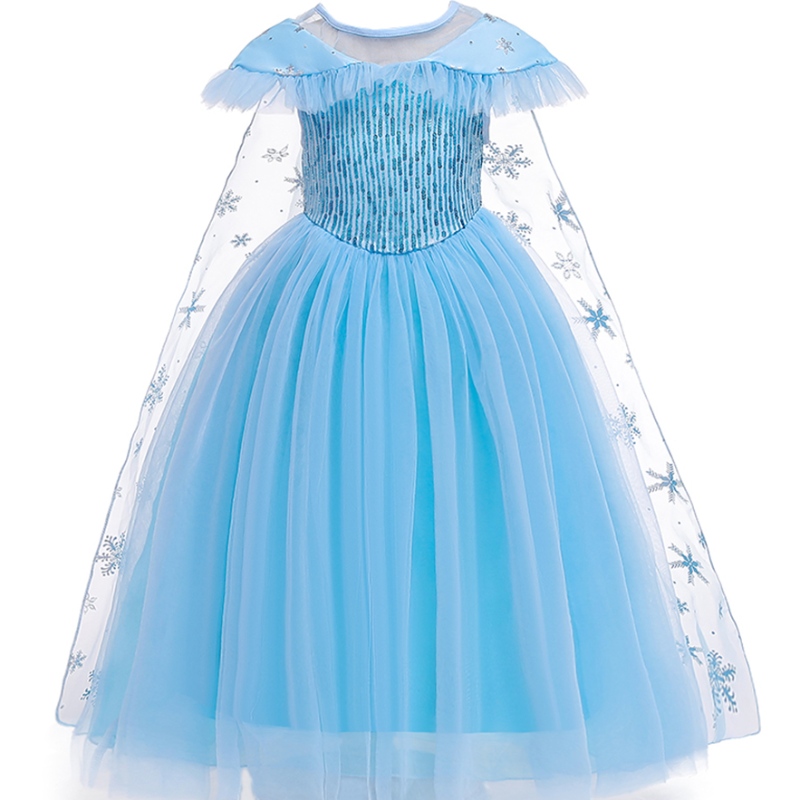 Baige Nouveau produit Costume princesse Kids Masquerade Elsa Anna Fashion Girl Costume Party Robe Girls