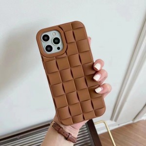 Convient pour Apple iPhone 14/14 Pro Case, tout inclusif Casque de protection de téléphone mobile de chute, étui de protection TPU en trois dimensions à carreaux