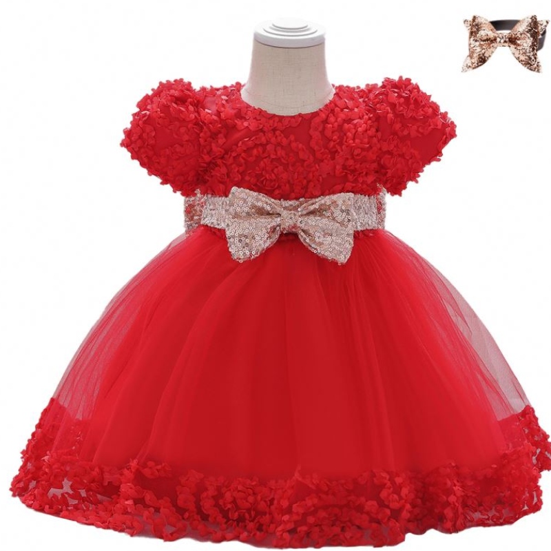 Baigenew Design Kids Robes d'anniversaire vêtements à la mode pour les enfants à paillettes L1941XZ