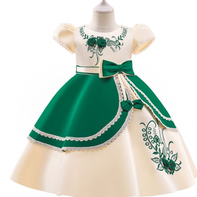 Baige European Style Girl Robe de mariée pour les enfants Belle robe de fête d'anniversaire 3-10 ans L5240