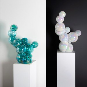 Base de sculpture carrée blanche