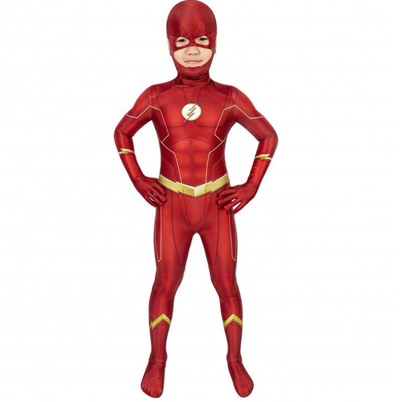 Vente directe d'usine The Flash Season 5 Barry Allen Kids Superhero Costumes Costumes et costumes Cosplay