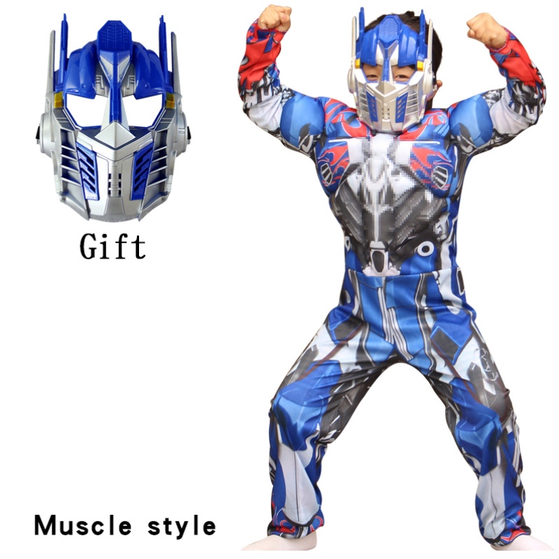 Garçons Optimus muscle robot prime fantaisie déguiser un garçon américain super-héros Pourim cosplay Halloween Child Costume