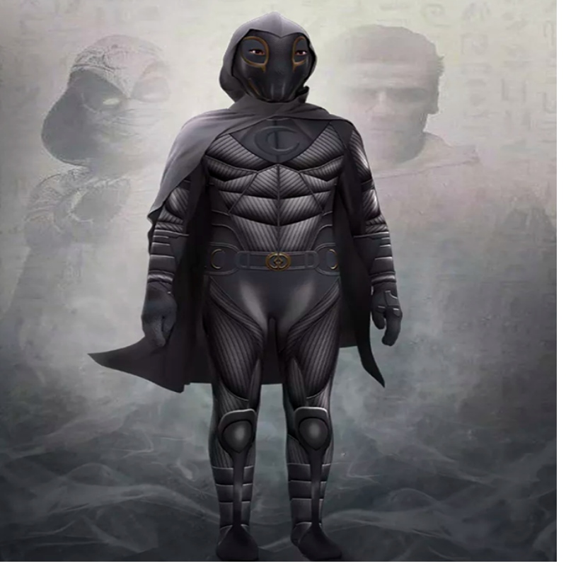 Costume Moon Knight Marc Spector Spector Black Superhero Film Cosplay Cost Cuit Suit pour Halloween Children and Men
