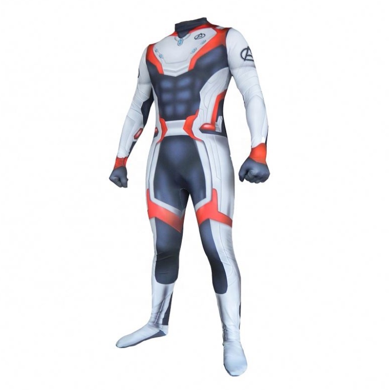 Ecoparty New Style Avenger 4 Endgame Quantum Realm Cool Superhero Cosplay Zentai BodySuit Jumps For Men Adults Costumes