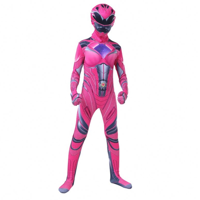 2022 plusieurs couleurs garçons halloween Carnival Party Thunder Red Power Ranger Ranger Costume Costume avec masque facial pour les enfants