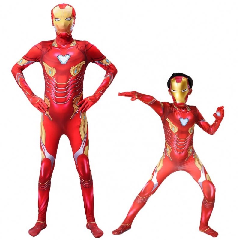 Warrior Infinity Avenger 2022 Parents Enfants personnalisés Armure musculaire Design 3D Impression cool Iron Cosplay Costume Men Kids Costume