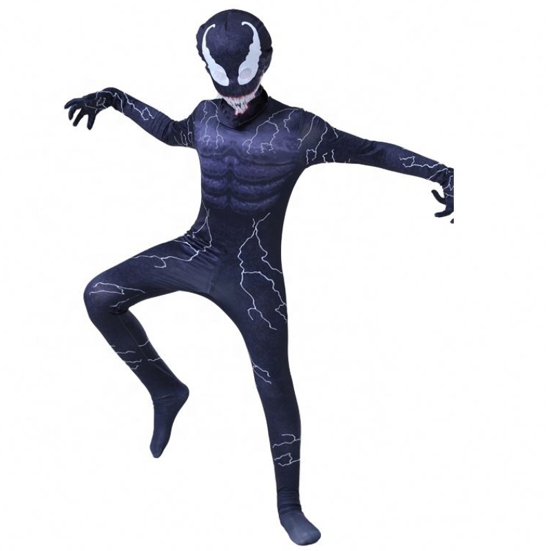 Le plus récent Peter Eddie Fancy Muscle BodySuit Boys Superhero Jumps Spiderman Halloween Venom Cosplay Costumes des enfants