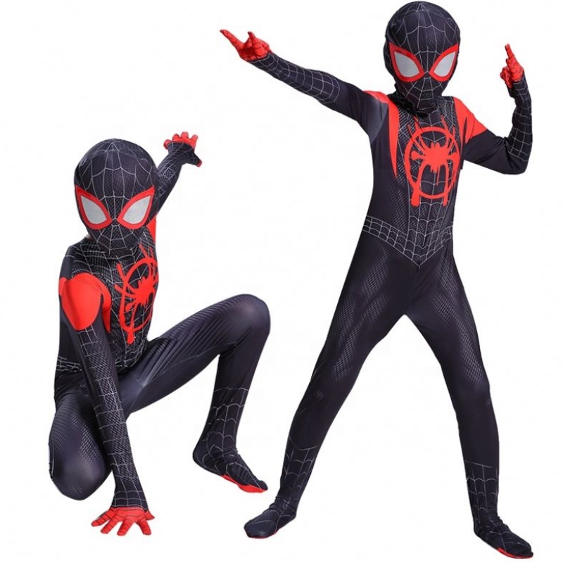 Superhero Black Zentai Suit pour Halloween TV&movie Cosplay Black Spider Man Costume For Kids&adults
