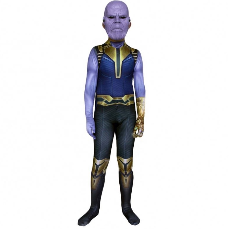 Funtiment Fuil Purple Skin Infinity War Halloween TV&Propices de film pour les enfants Costume Thanos avec masque