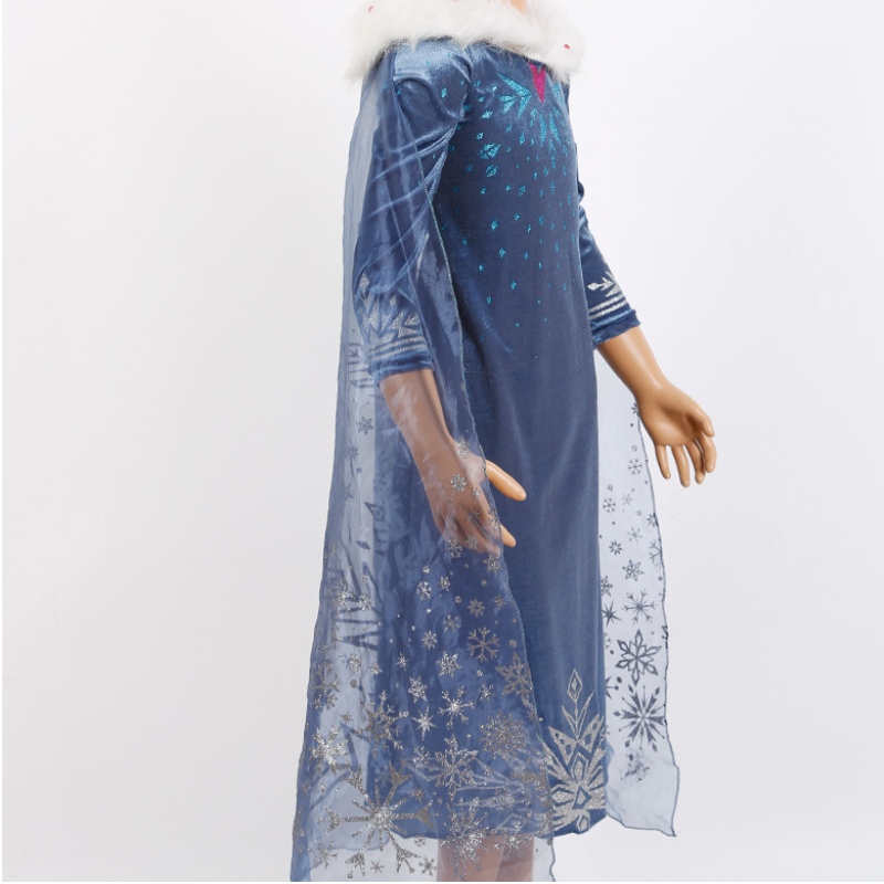 Costumes d'Halloween pour enfants Robe Carnaval Robe Queen Cape Elsa Robe
