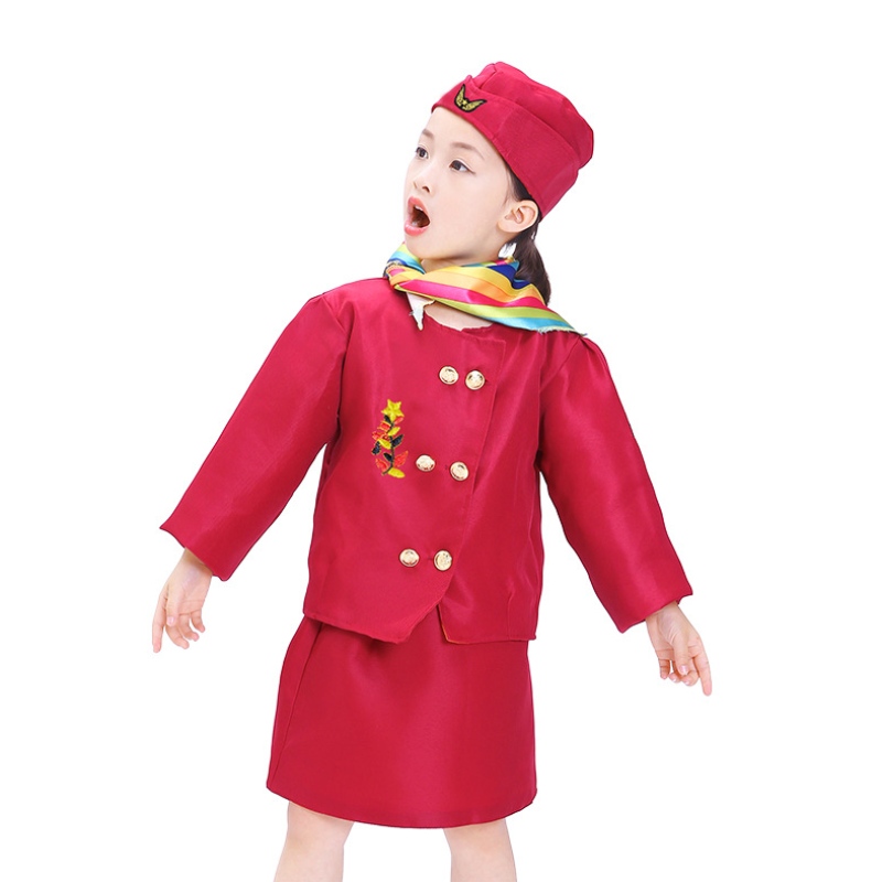 Cosplay Cosplay Cosplay Cosplay Cosplay Cosplay Costume Airline Dress Up Costume Up avec accessoires pour enfants