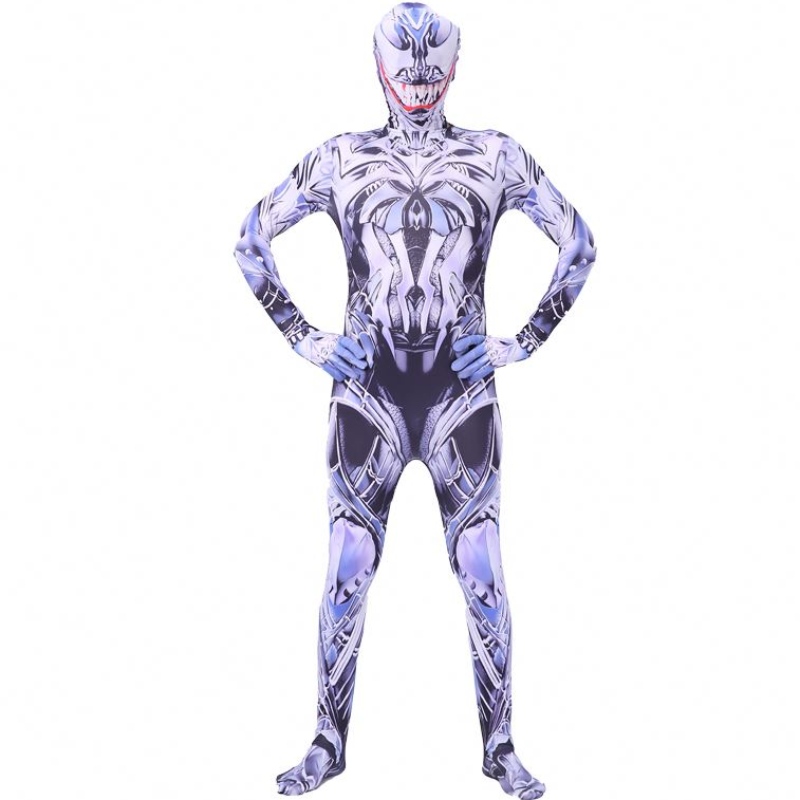 Conception spéciale couleur film fantaisie body adultes enfants garçons super-héros Jumps combinaison halloween venom spiderman cosplay costumes