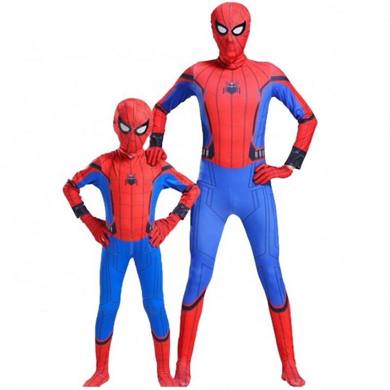 Jeu de film télévisé BodySuit parent-enfants univers parallèle Black Spider Jumps Cost Anime Anime Cosplay Spiderman Halloween Costume