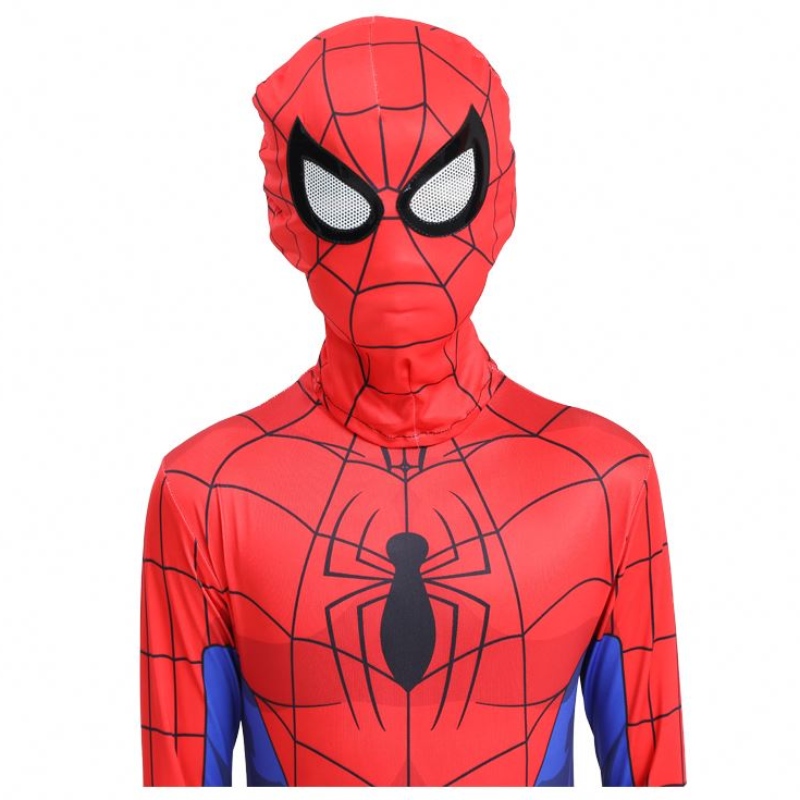 Classique Halloween Party Halloween Kids&adult TV&movie super-héros Cosplay Anime Jumpsuit Spiderman Indoor Clothes Costume avec masque