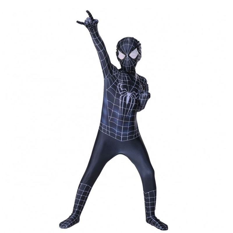 Zip up shadow spider zentai costume halloween cos for kids&adults jeu&film traje spider man costume