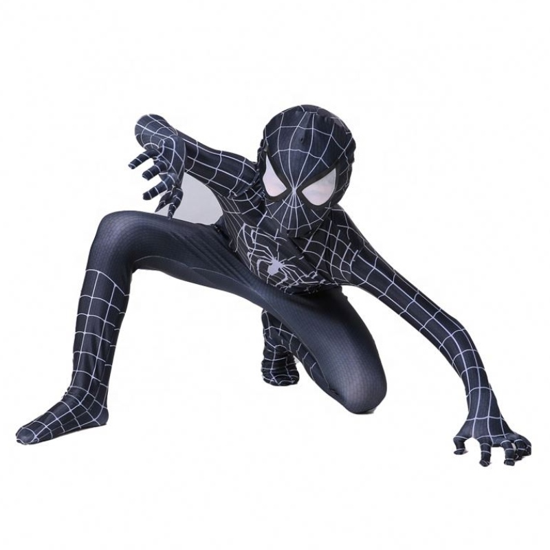 Zip up shadow spider zentai costume halloween cos for kids&adults jeu&film traje spider man costume