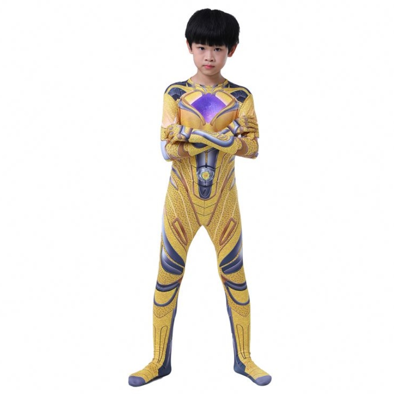 Cartoon de fête d'Halloween de couleur multiple 3D Costume Costume de combinaison de ranger Power Ranger pour les enfants