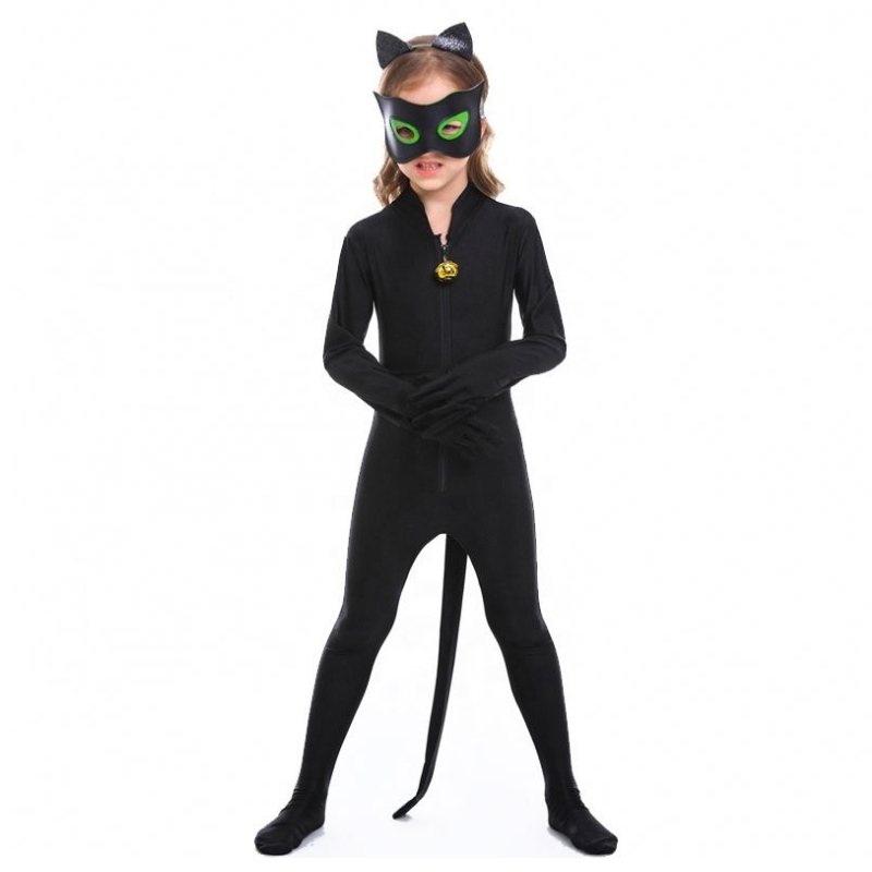 Hot Halloween Children's The Bat Man Cosplay Costumes Girls Cat Woman Femme Kids Superhero Costumes