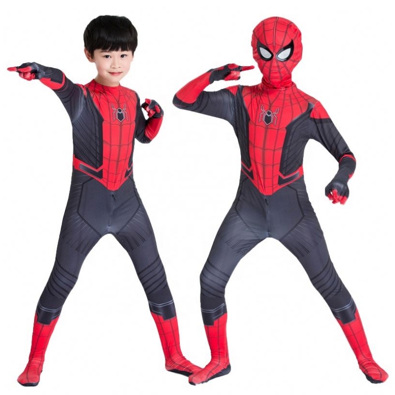 Amazon Hot Sale Wholesale Style classique meilleur prix Cartoon Red Black Vêtements Figura de Accion Anime Kids Spiderman Costume