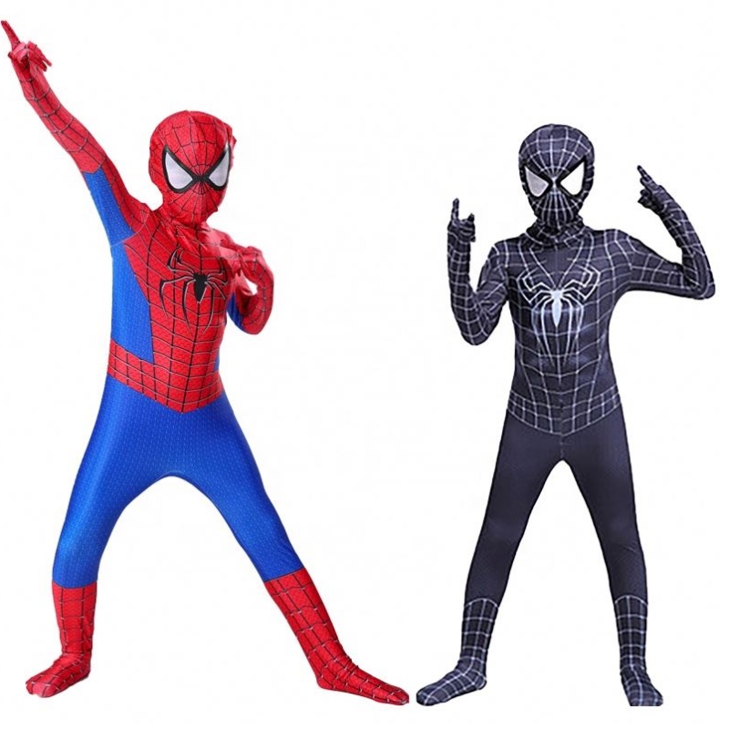 COOL Fancy Black Halloween Vêtements pour les enfants&adults tv&film super-héros cosplay usine Traje Spider man costume costume